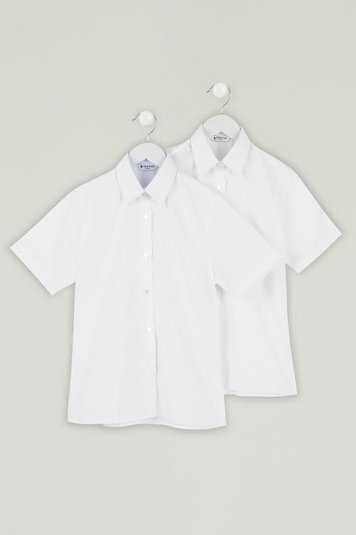Trutex Girls Short Sleeve Blouses Twin Pack