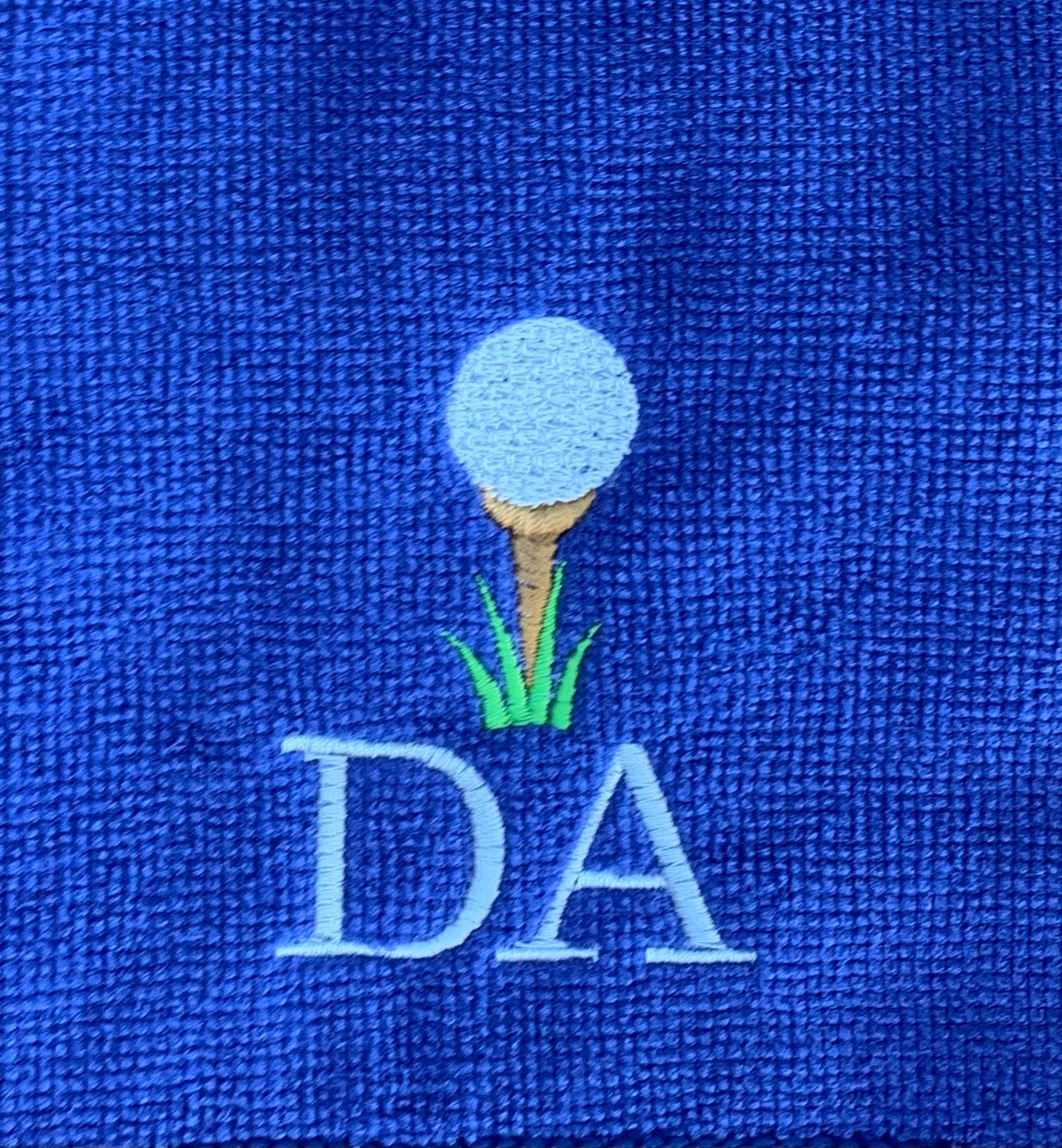 Personalized Golf Microfibre Cloth with Keyring: Embroidered Golfer Gift