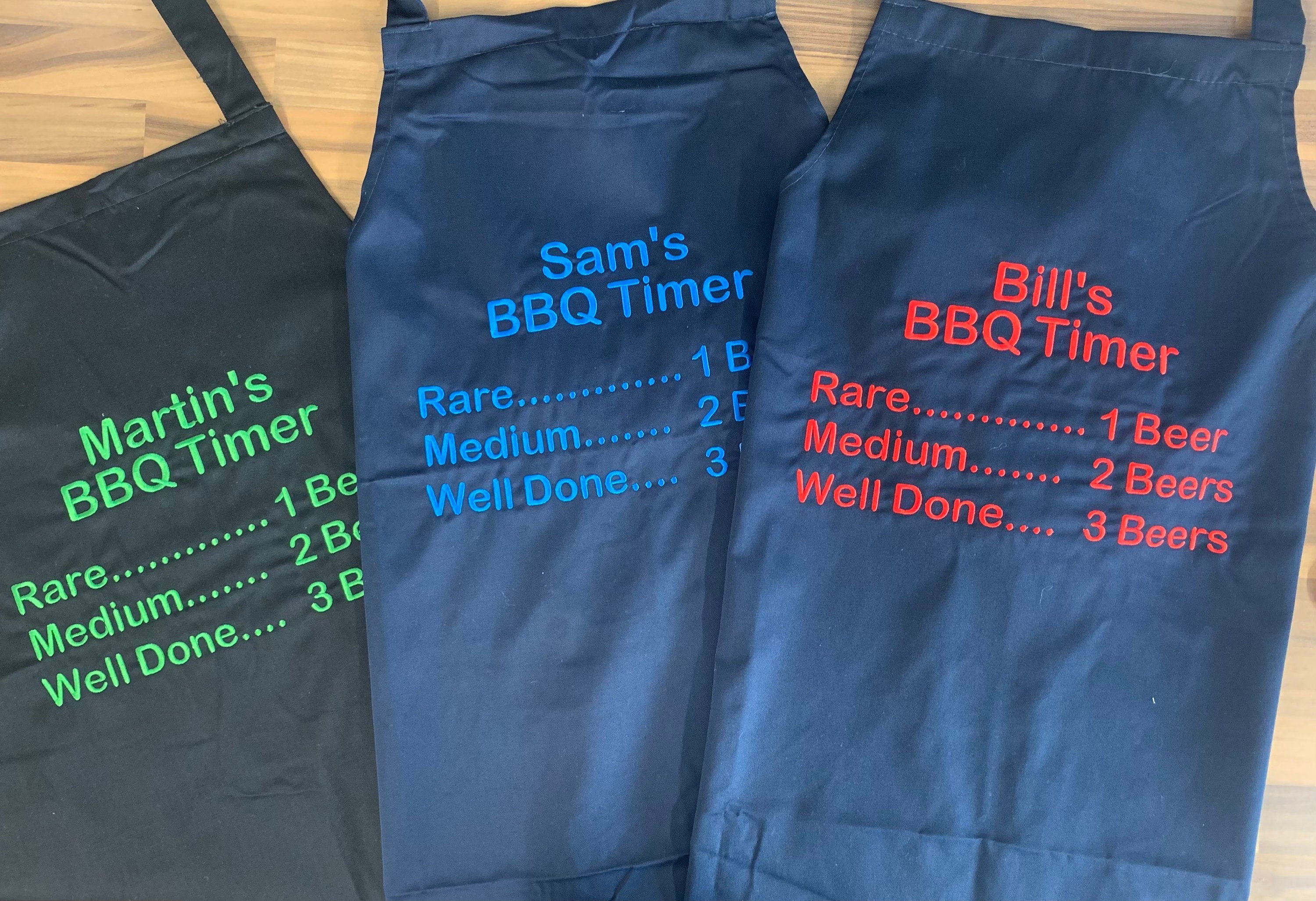 Embroidered BBQ Apron: Personalized Grill Master Gift