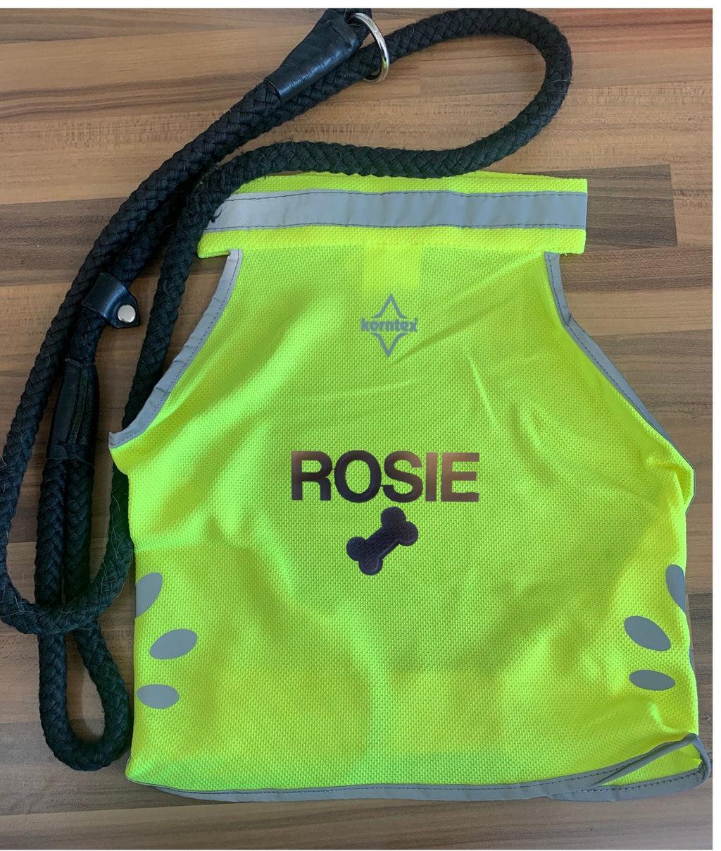 Embroidered High Viz Dog Safety Jacket: Personalized Reflective Vest