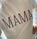 Floral Embroidered Mama Sweatshirt: Personalized Women's Jumper