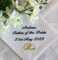 Embroidered Wedding Handkerchief: Personalized Bridal Favor