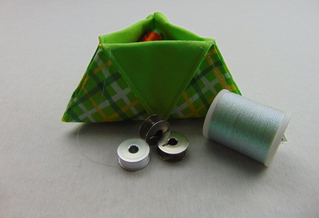 Fabric Trinket Box: Triangular Sewing Box, Hair Bobble Storage