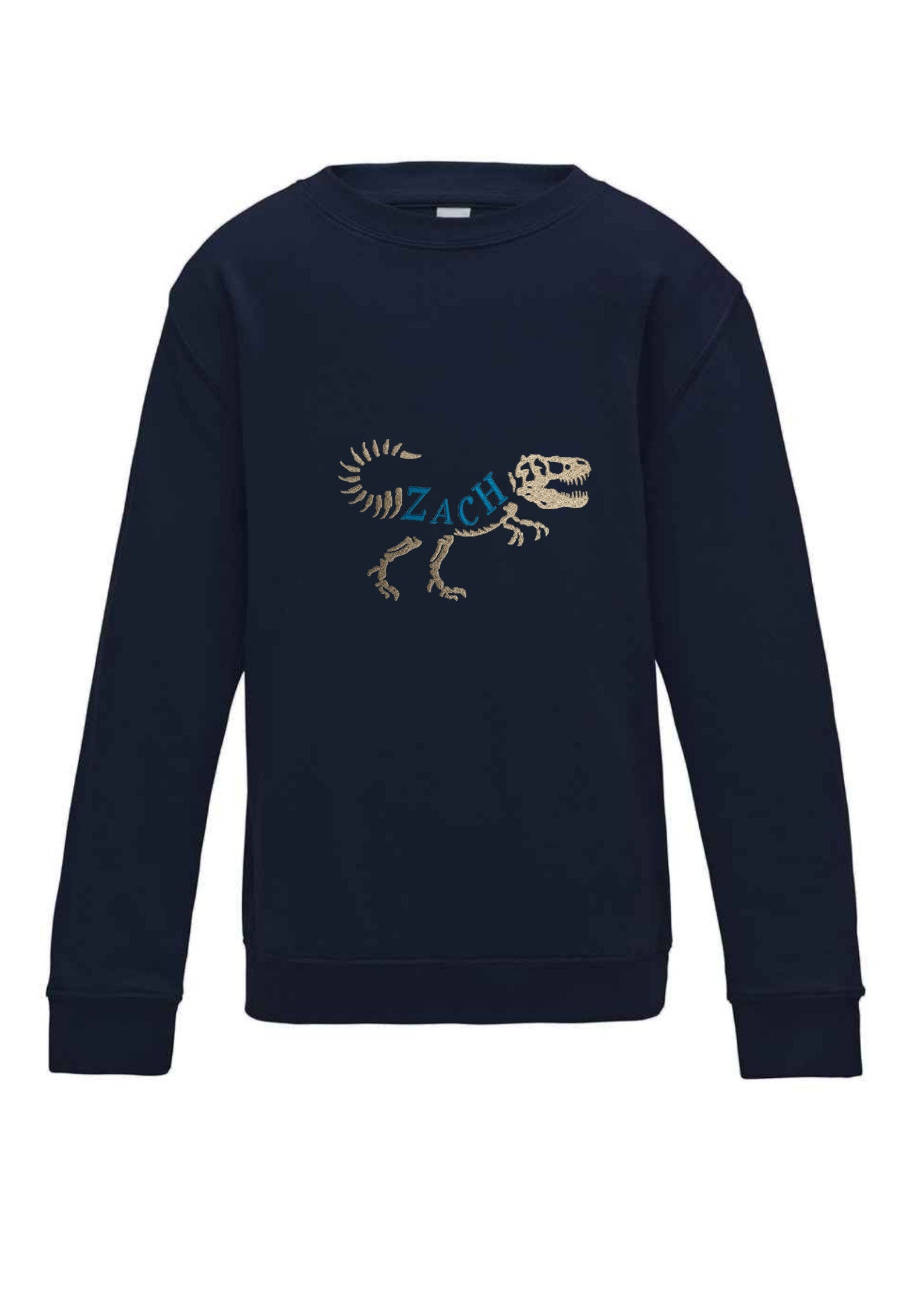 Personalized Dinosaur Kids T-Shirt: Embroidered Name Birthday Gift