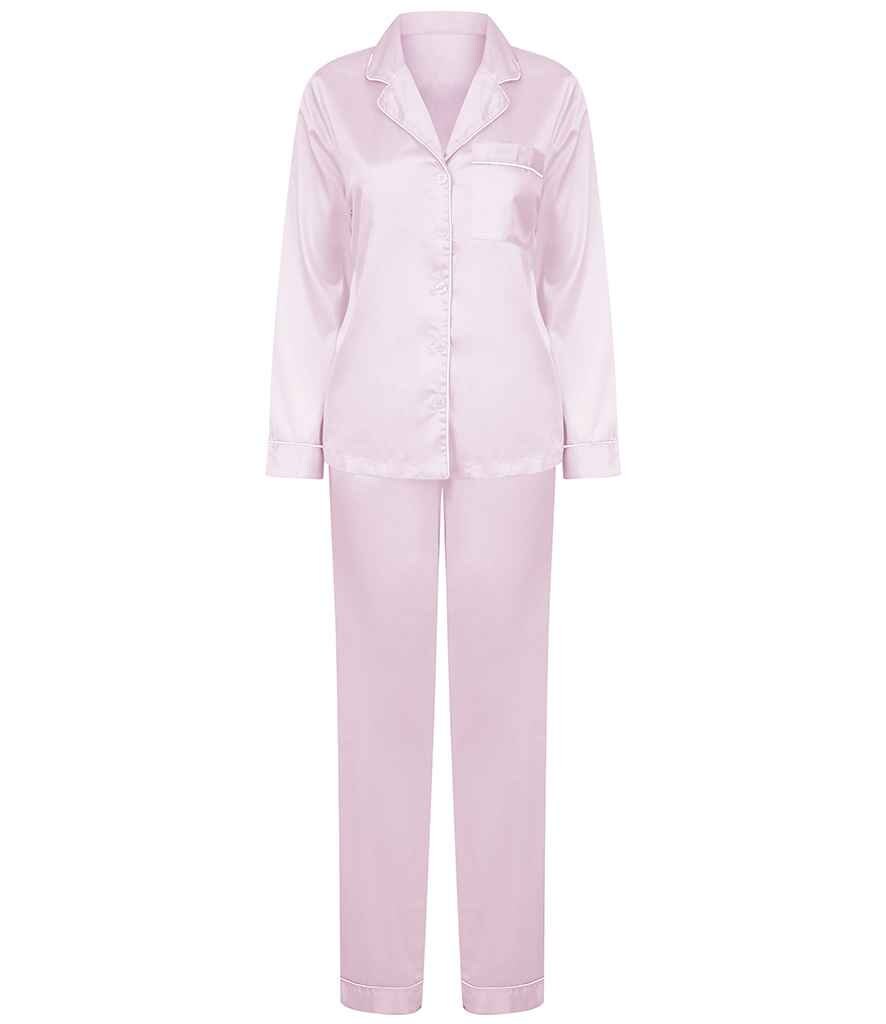 Embroidered Satin Pajamas: Personalized Bridal PJs, Hen Party