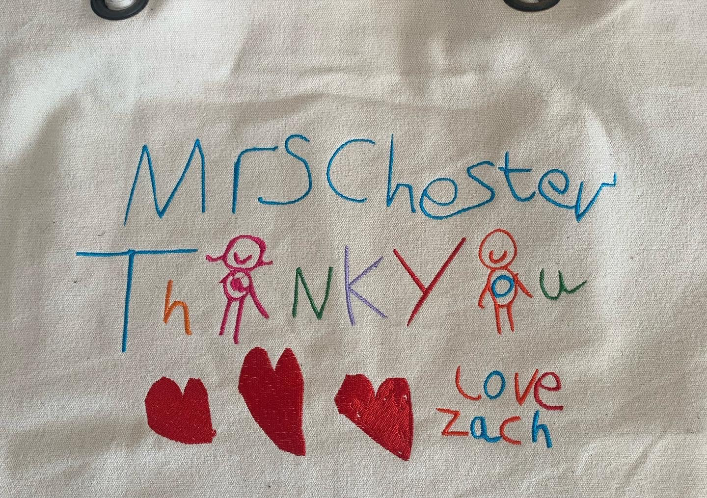 Personalized Handwriting Embroidery Bag | Custom Message Tote