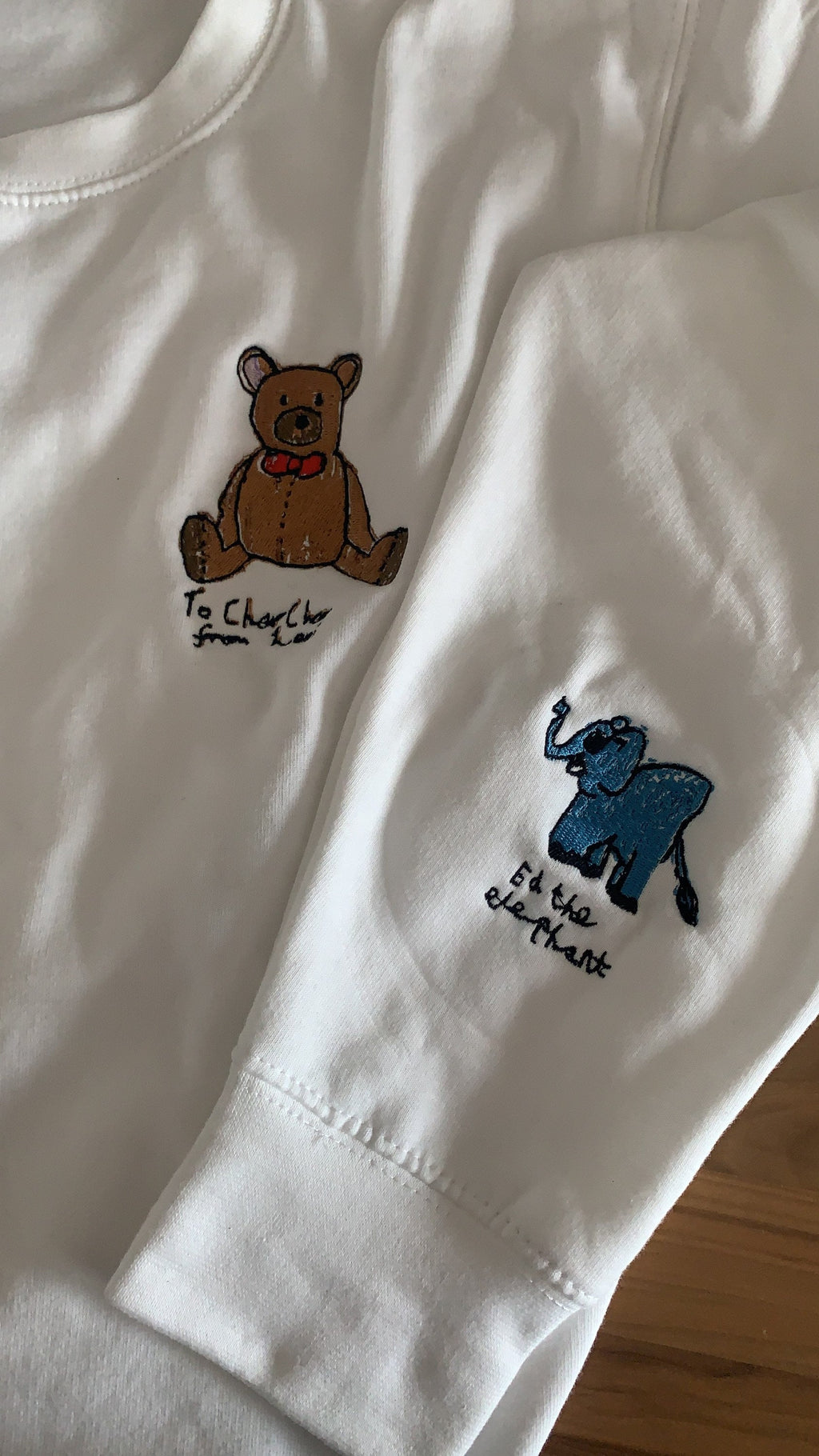 Embroidered Handwriting Sweater: Custom Personalised Gift