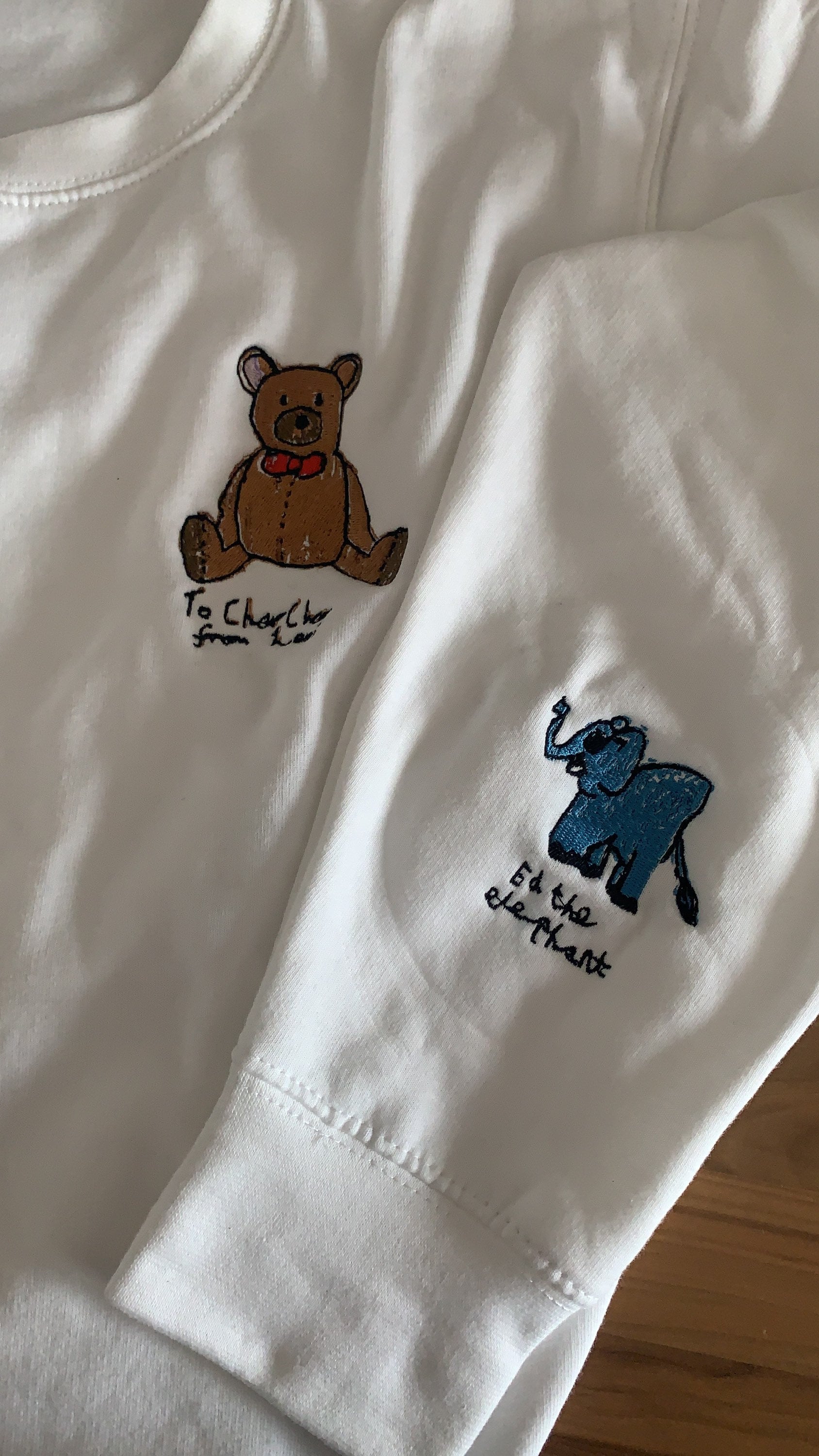 Embroidered Handwriting Sweater: Custom Personalised Gift