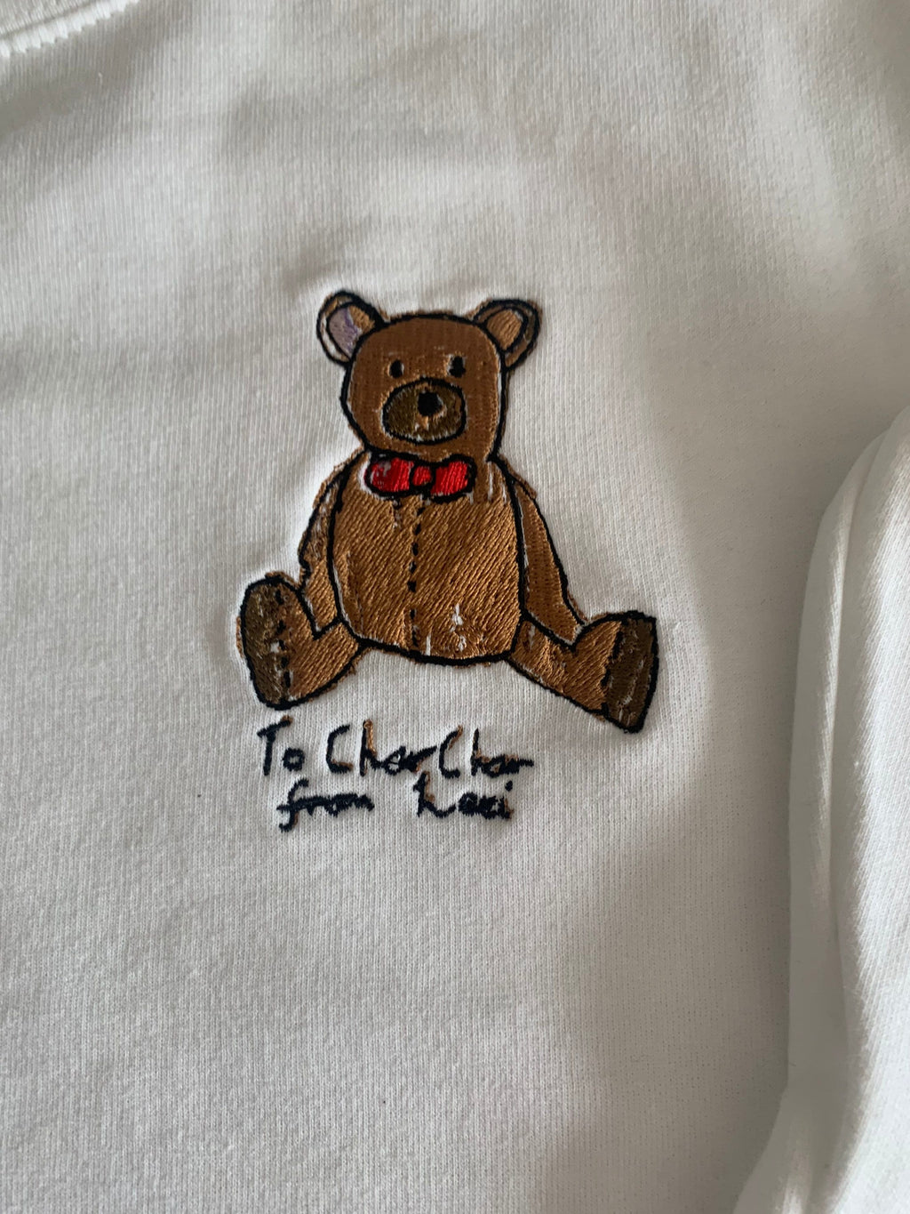 Embroidered Handwriting Sweater: Custom Personalised Gift