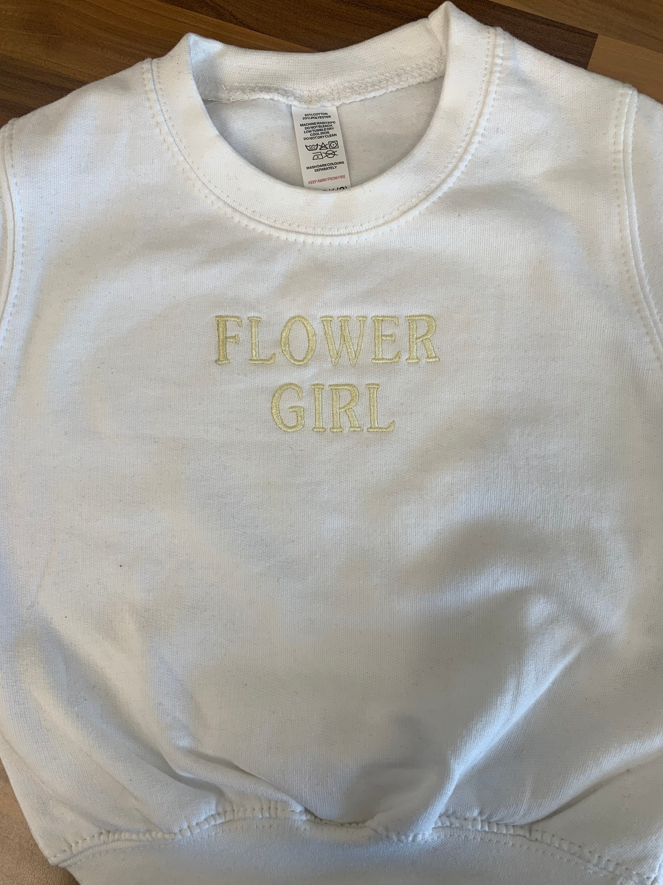 Embroidered Flower Girl Jumper: Custom Bridal Party Top