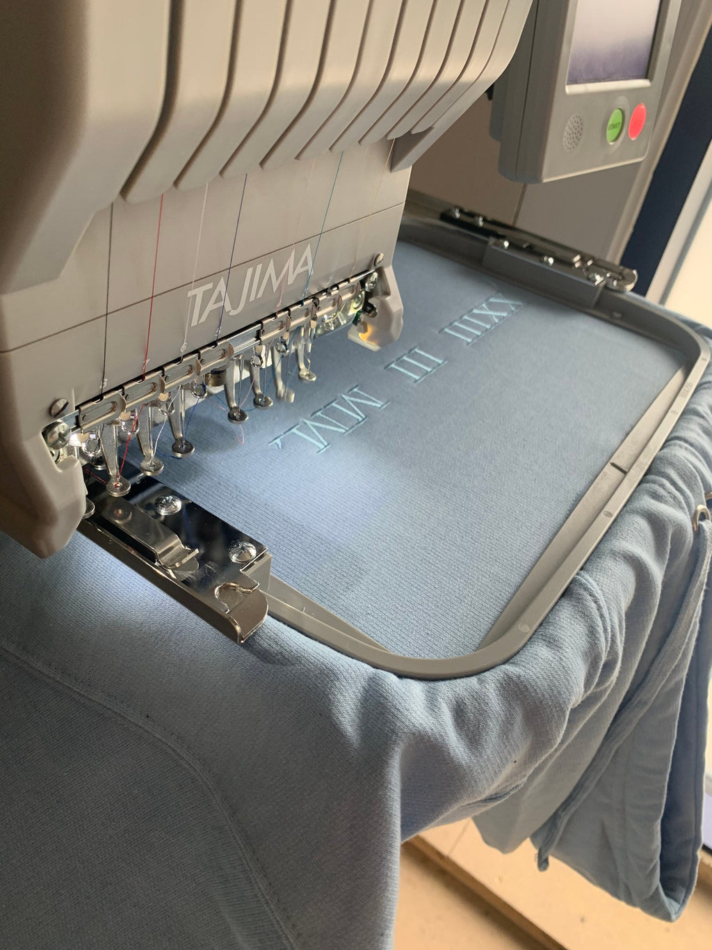 Embroidered Roman Numeral Date Hoodie | Personalized Gift