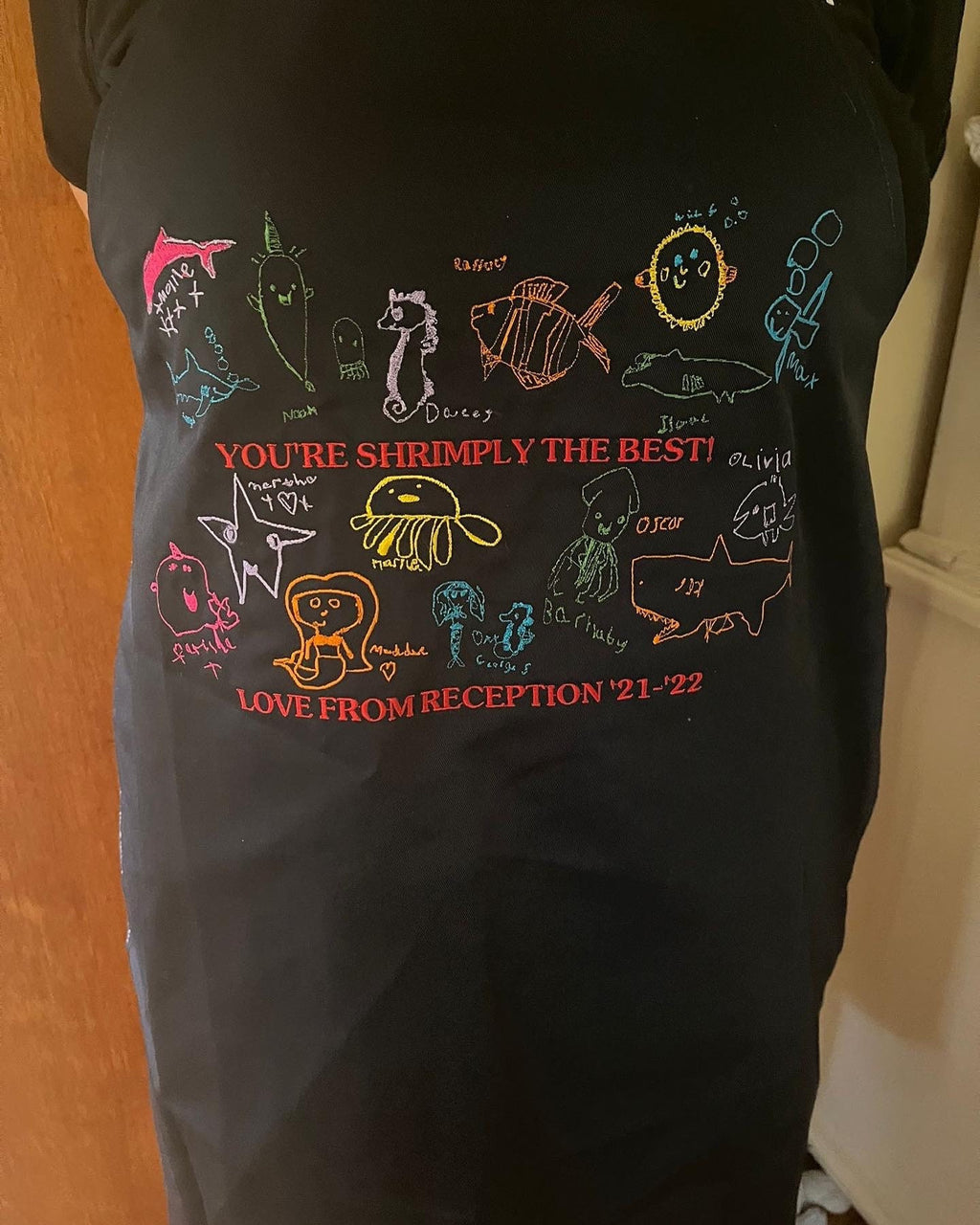 Handwriting Embroidery Apron: Personalized Apron Gift