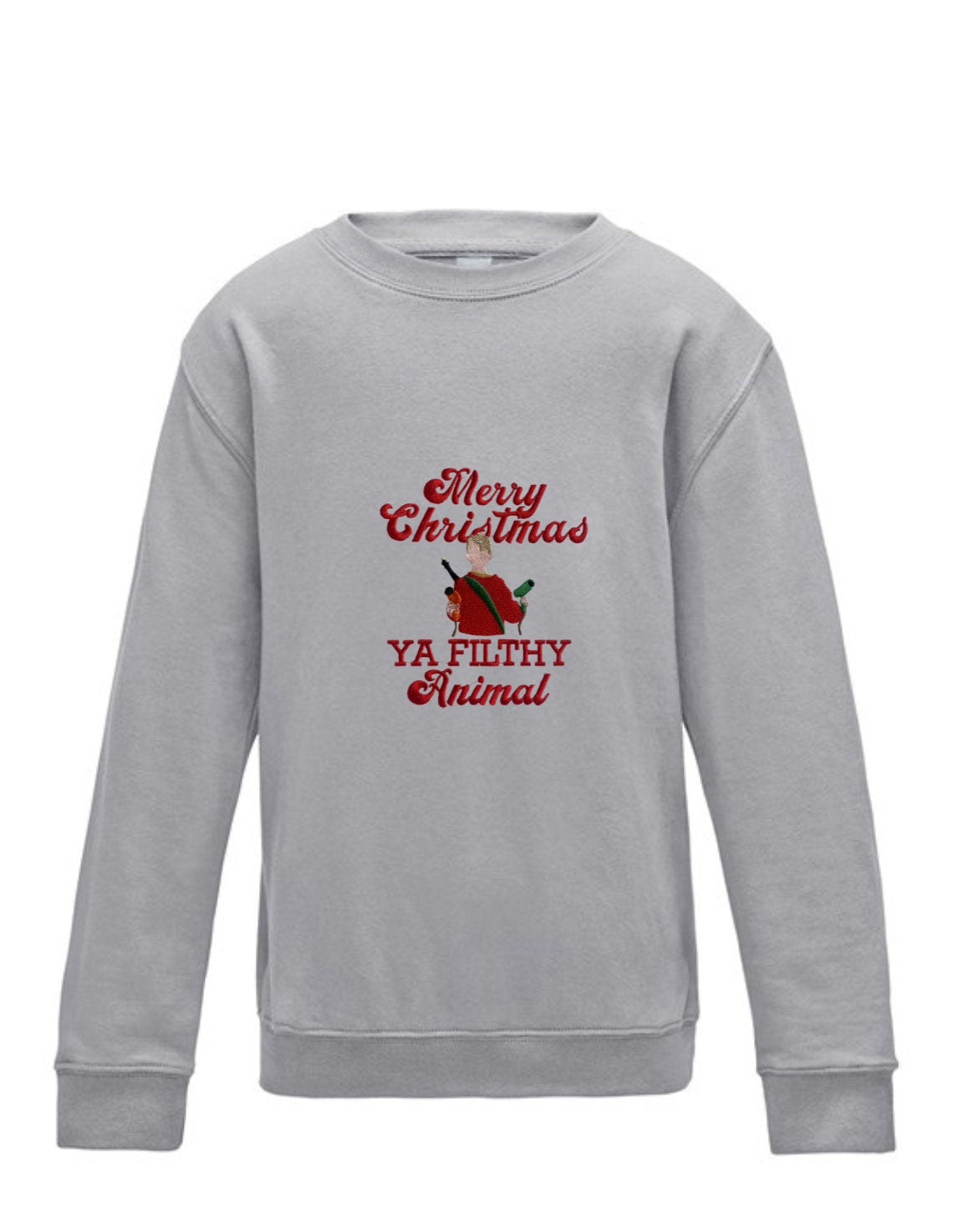 Embroidered Home Alone Christmas Sweatshirt: Festive Xmas Jumper