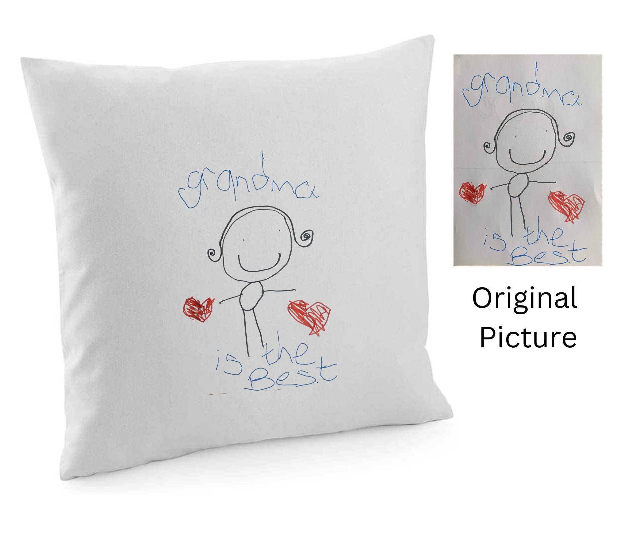 Embroidered Handwriting Cushion: Personalized Keepsake Gift