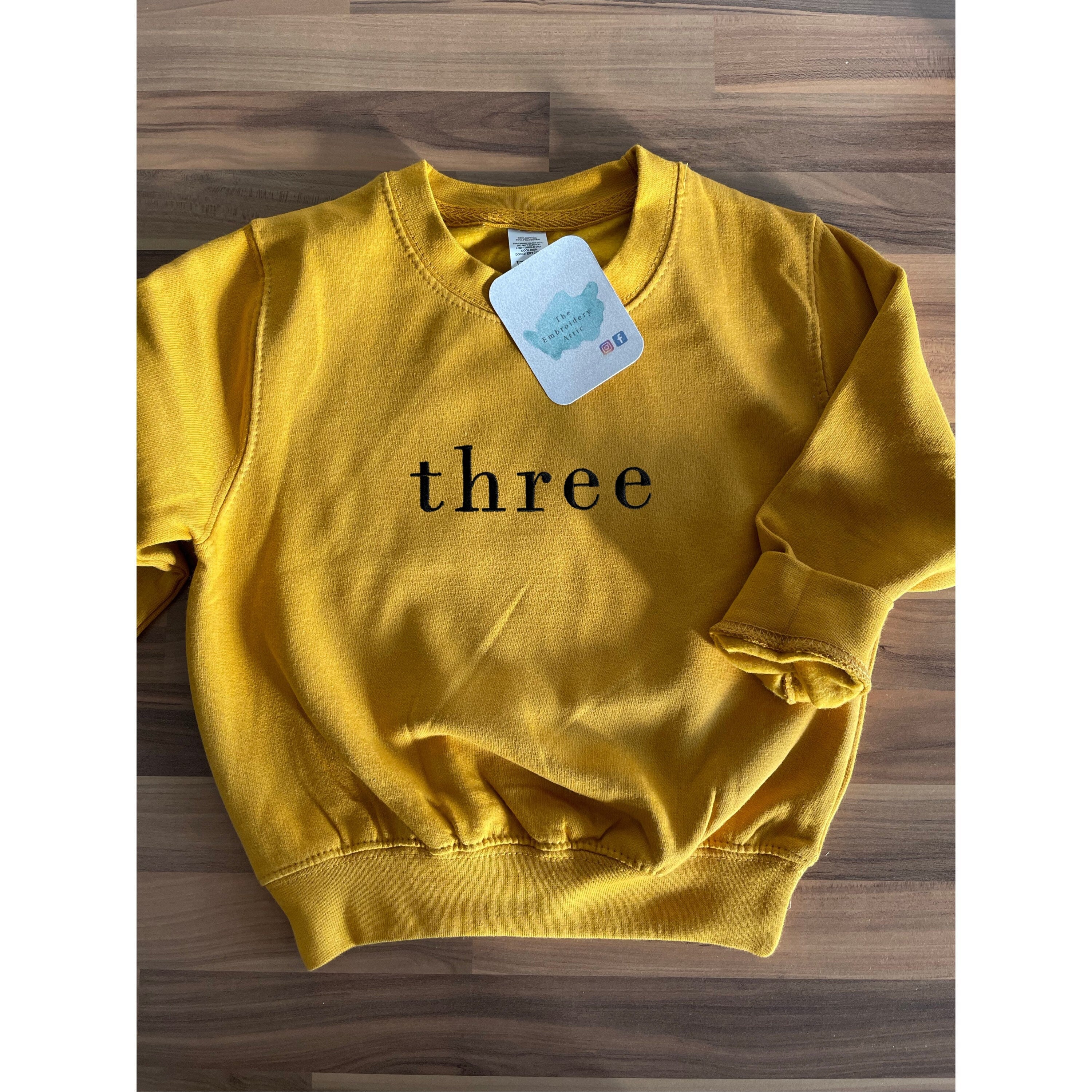 Embroidered Birthday Sweatshirt: Personalized Children's Top