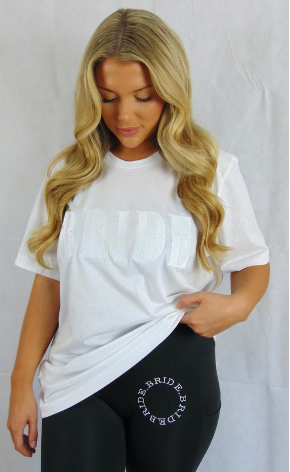 Embroidered Bride T-Shirt: Personalized Wedding Tee