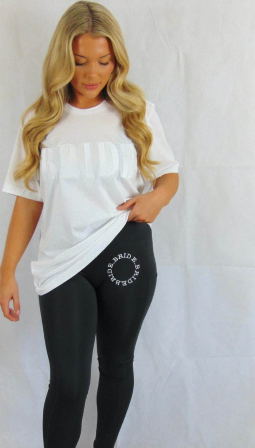 Embroidered Bride T-Shirt: Wedding Party Personalized Tee