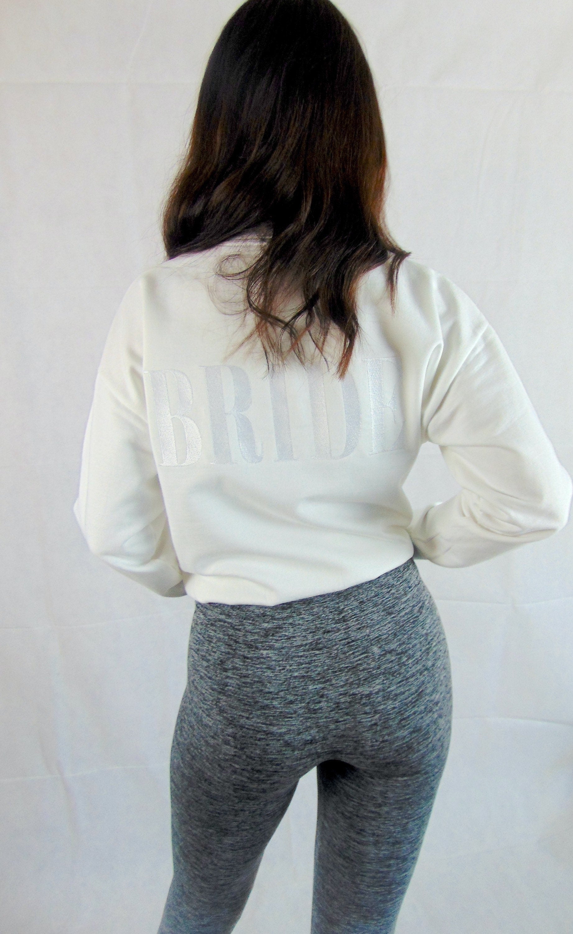 Embroidered Bride Quarter Zip Sweatshirt: Bridal Party Top
