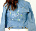 Embroidered Bride Denim Jacket: Personalized Wedding Day Jacket