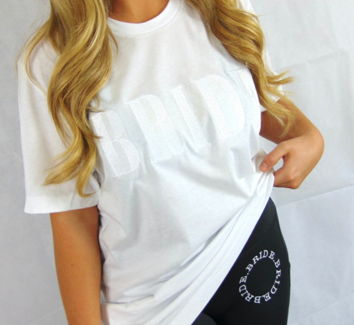 Embroidered Bride T-Shirt: Personalized Wedding Tee