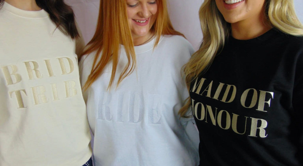 Embroidered Bride Sweatshirt: Bridal Party, Hen Do Gift