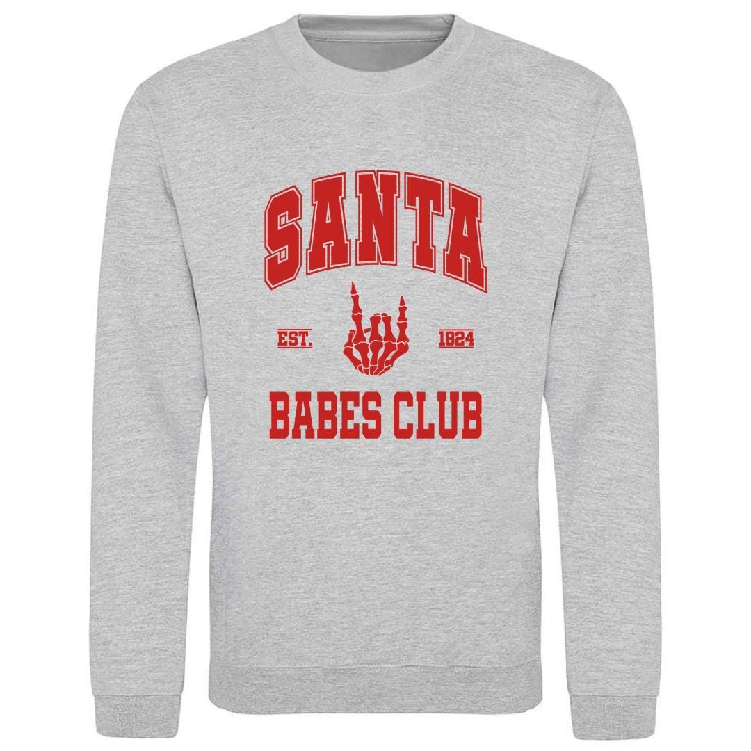 Santa Babes Christmas Sweatshirt: Retro Printed Jumper