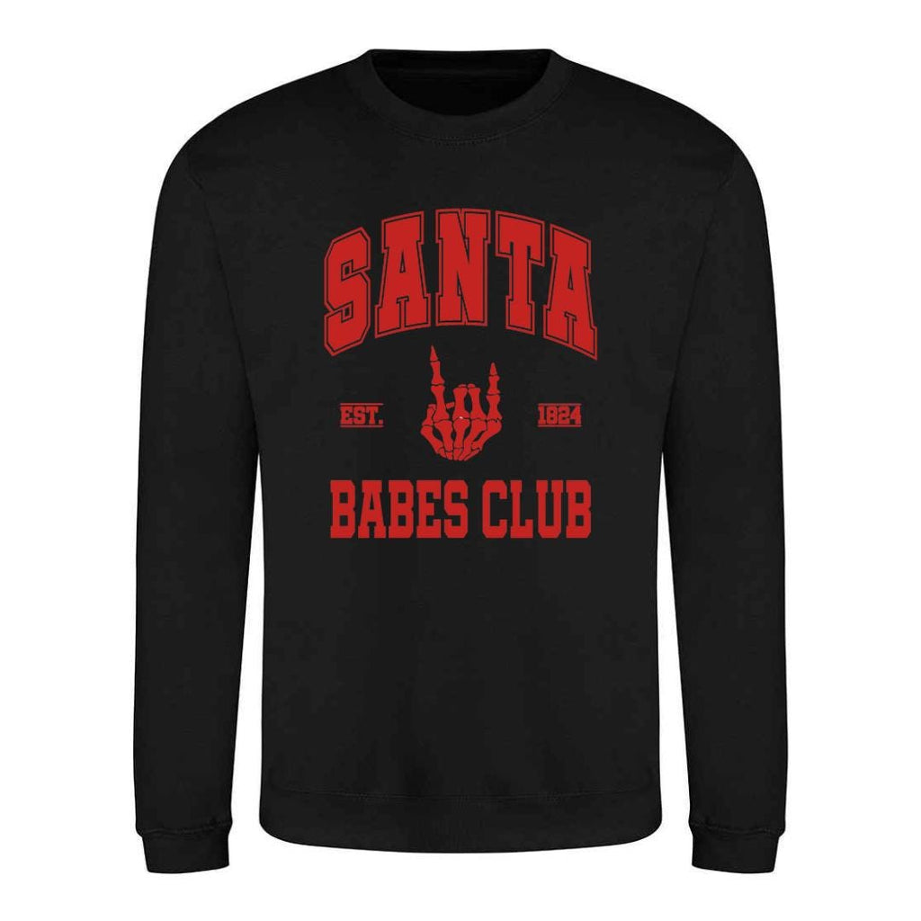 Santa Babes Christmas Sweatshirt: Retro Printed Jumper