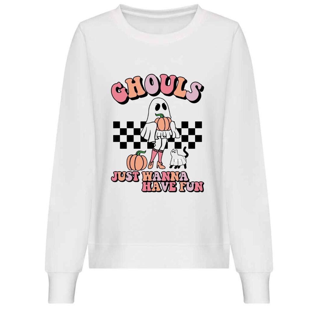 Fun Ghouls Halloween Sweatshirt: Spooky Season Jumper