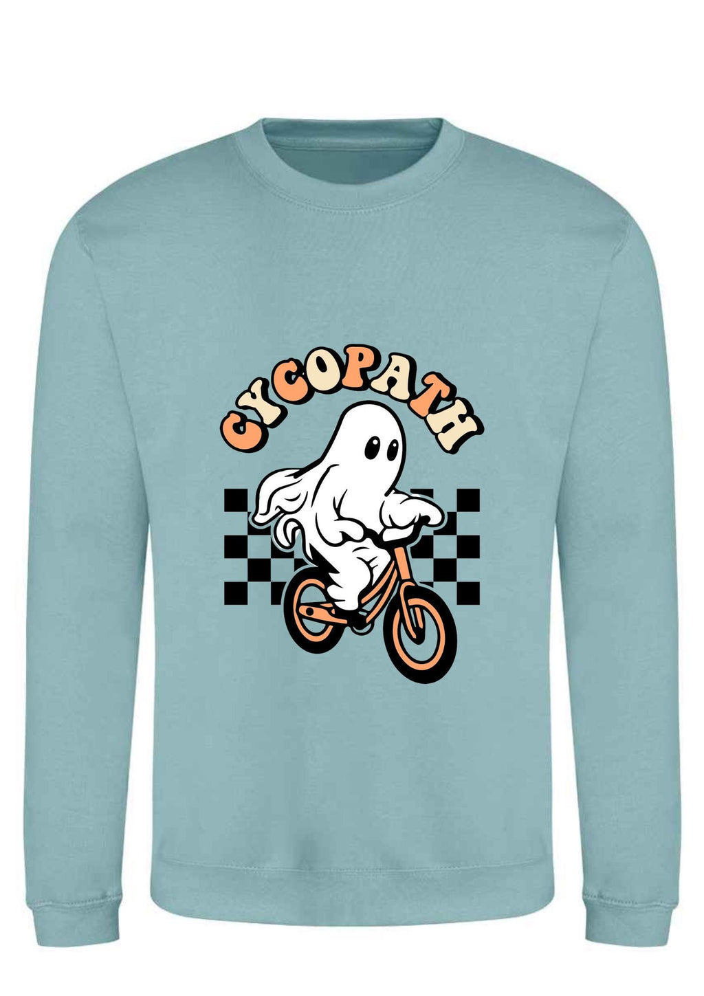 Cycopath Ghost Halloween Sweatshirt: Cycling Enthusiast Jumper