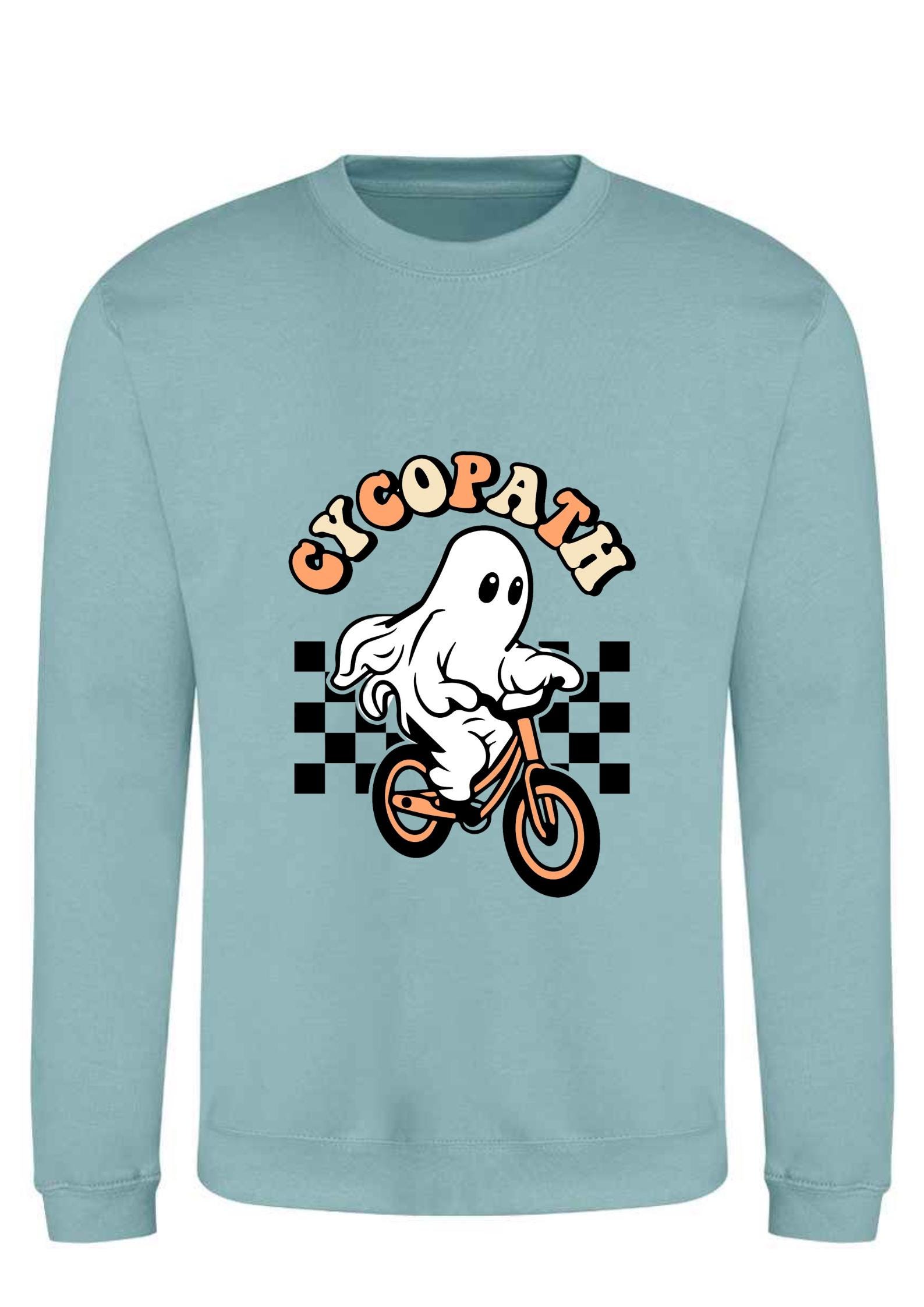 Cycopath Ghost Halloween Sweatshirt: Cycling Enthusiast Jumper