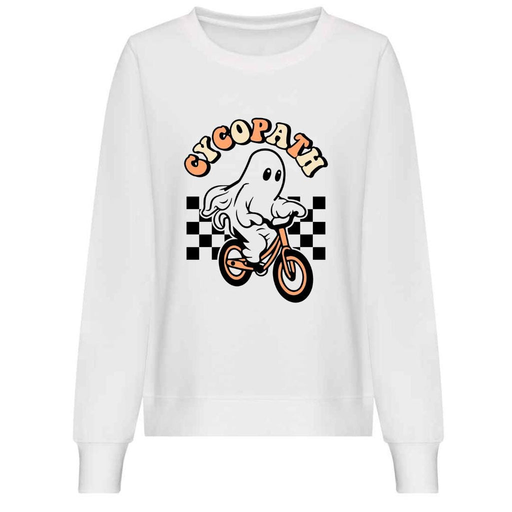 Cycopath Ghost Halloween Sweatshirt: Cycling Enthusiast Jumper