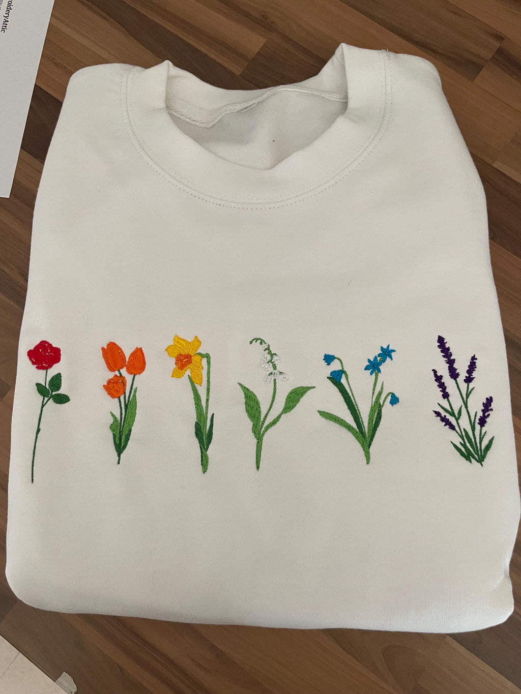 Embroidered Wildflower Sweatshirt: Floral Pride Jumper