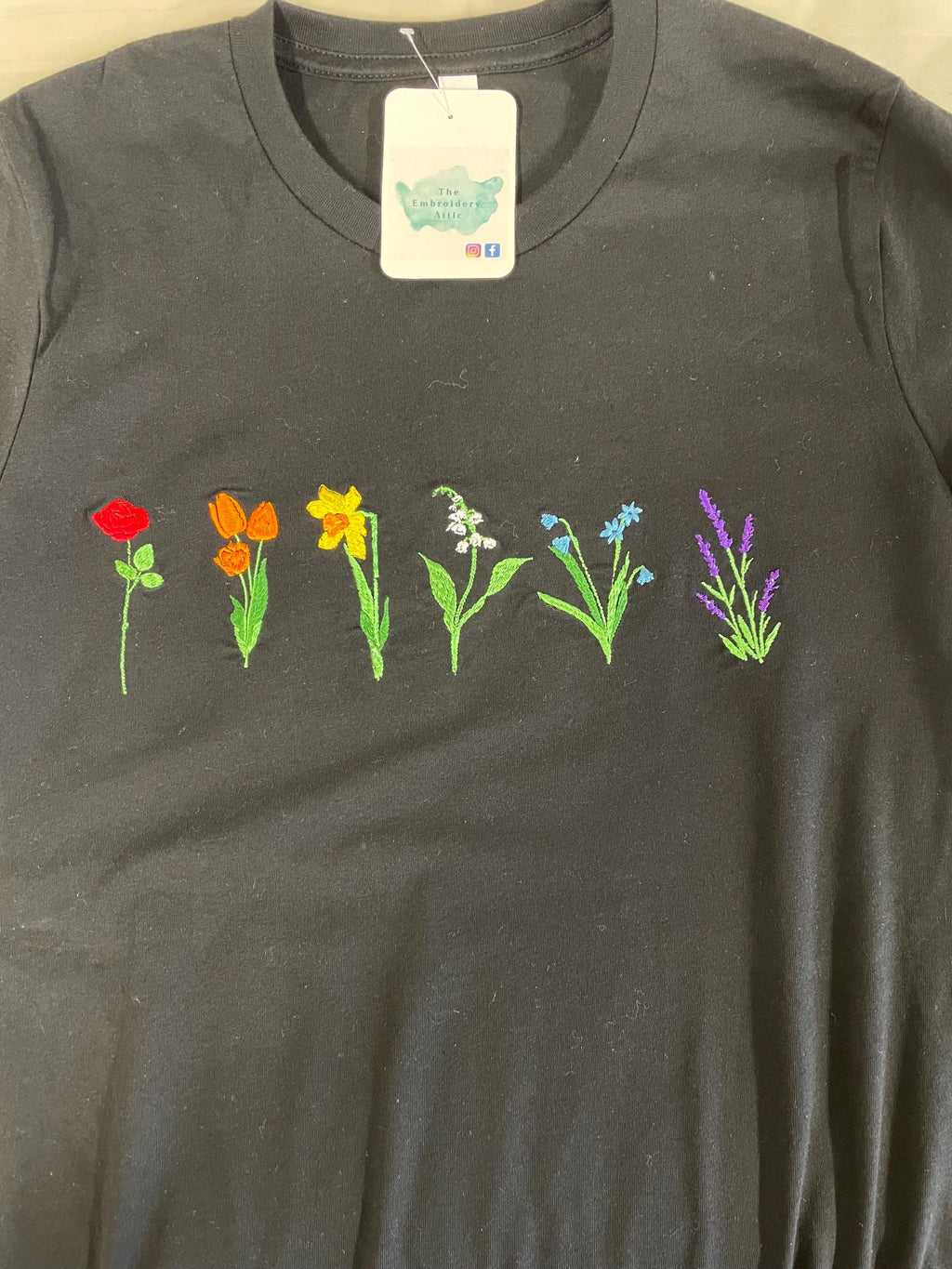 Embroidered Wildflower Sweatshirt: Floral Pride Jumper