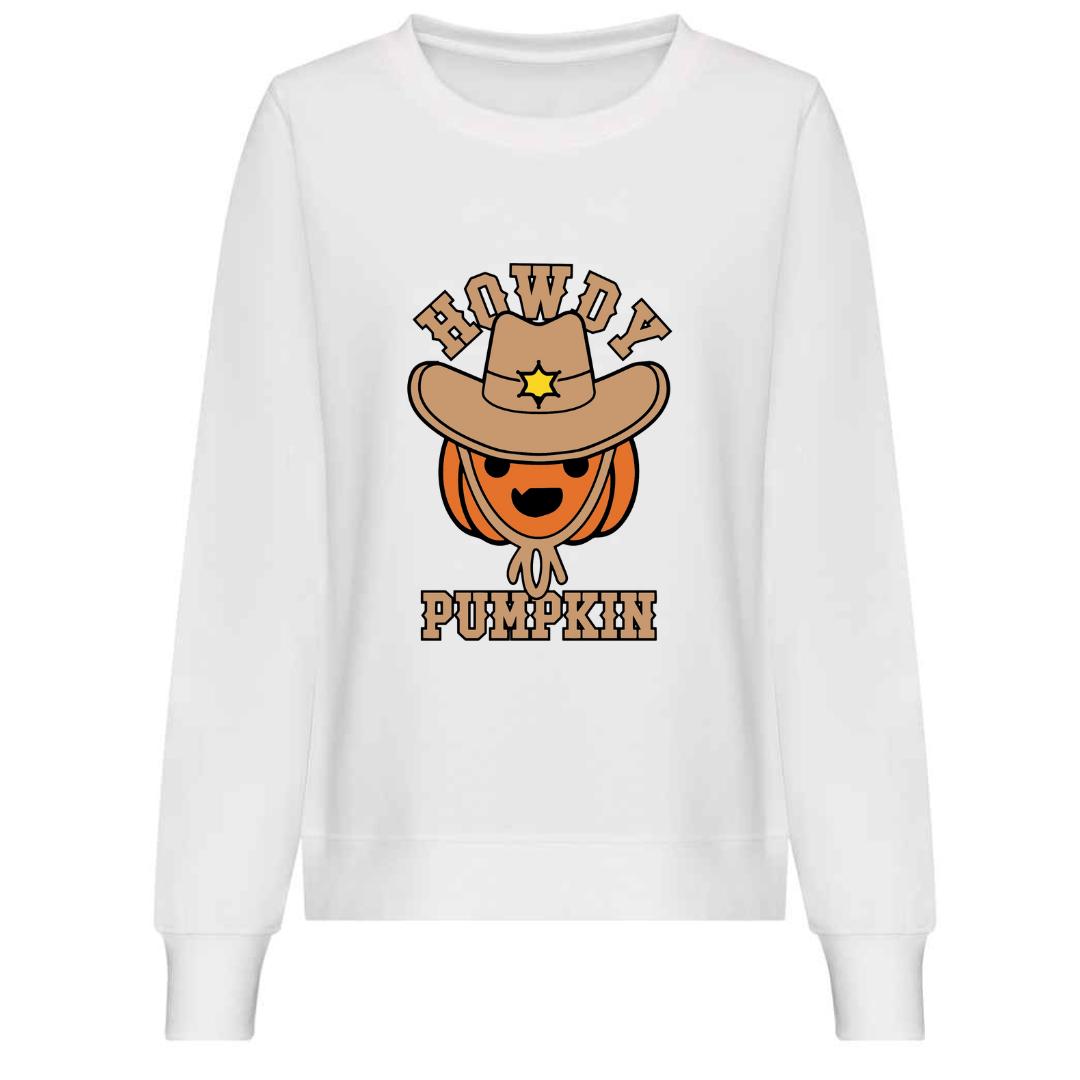 Howdy Pumpkin Halloween Sweatshirt: Spooky Season Jumper