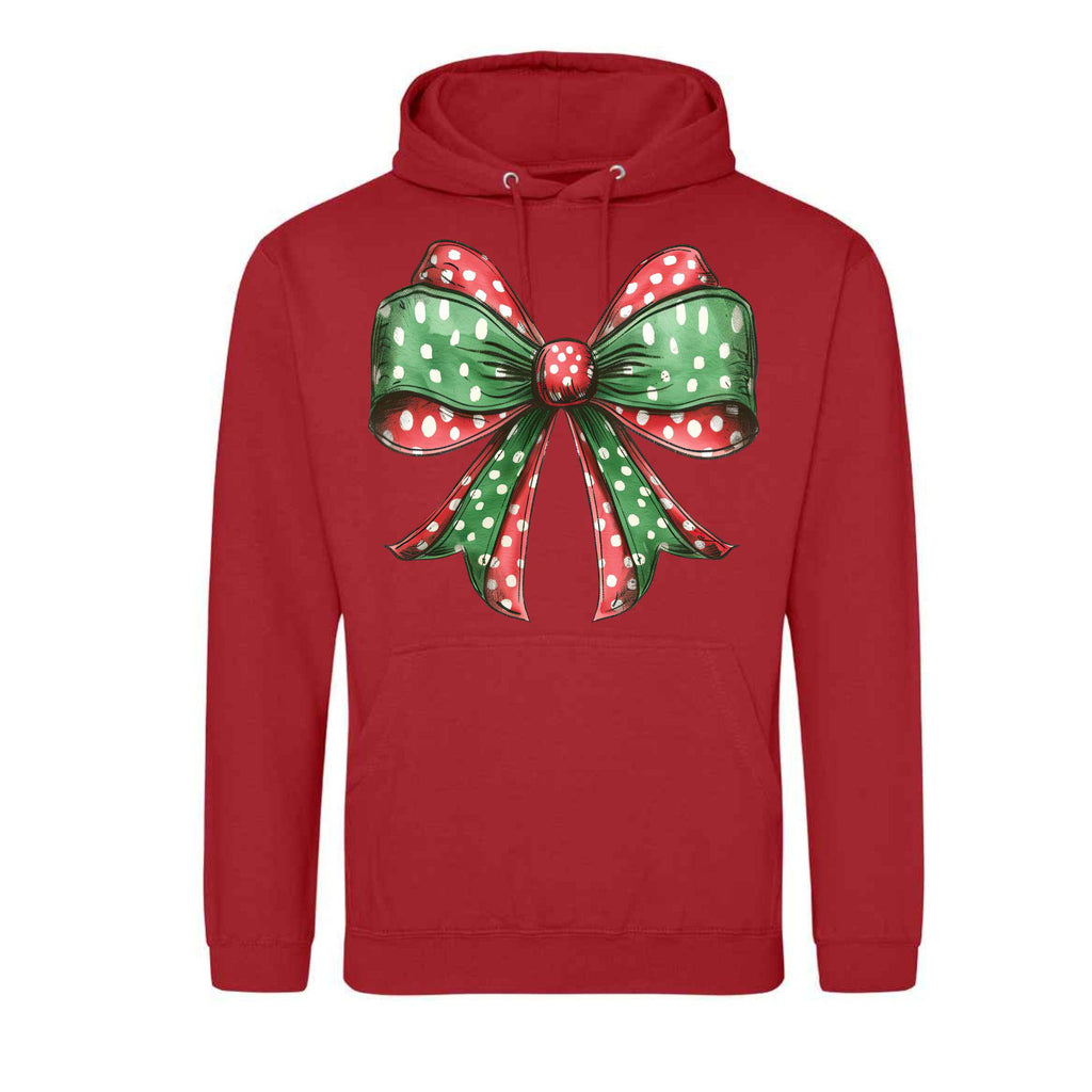 Festive Bow Hoodie | Unisex Christmas Pullover