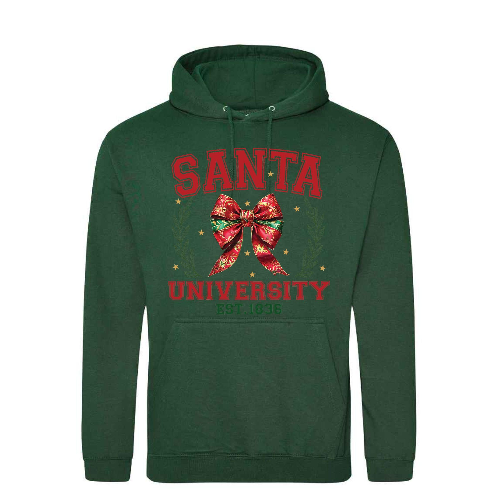 Santa University Unisex Hoodie | Festive Christmas Gift