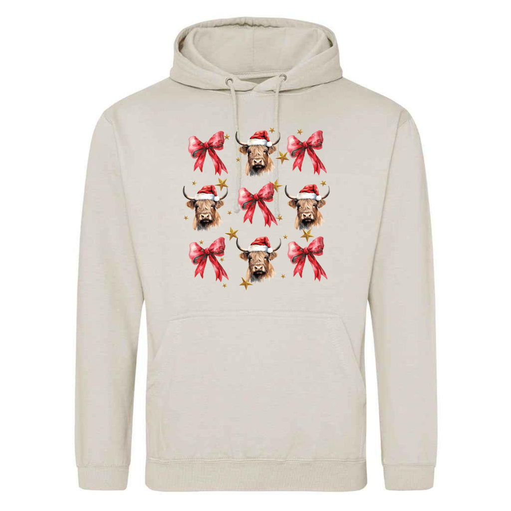 Unisex Christmas Cow Hoodie: Festive Holiday Sweatshirt