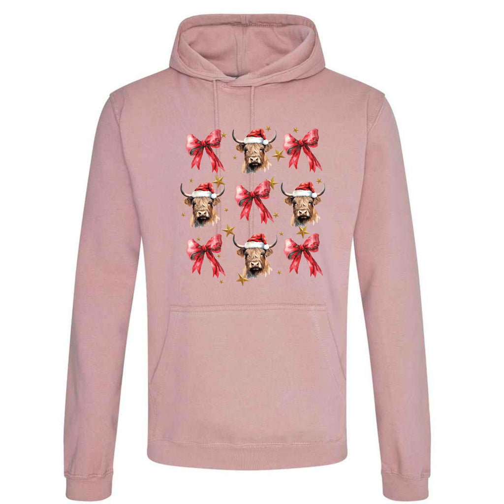 Unisex Christmas Cow Hoodie: Festive Holiday Sweatshirt