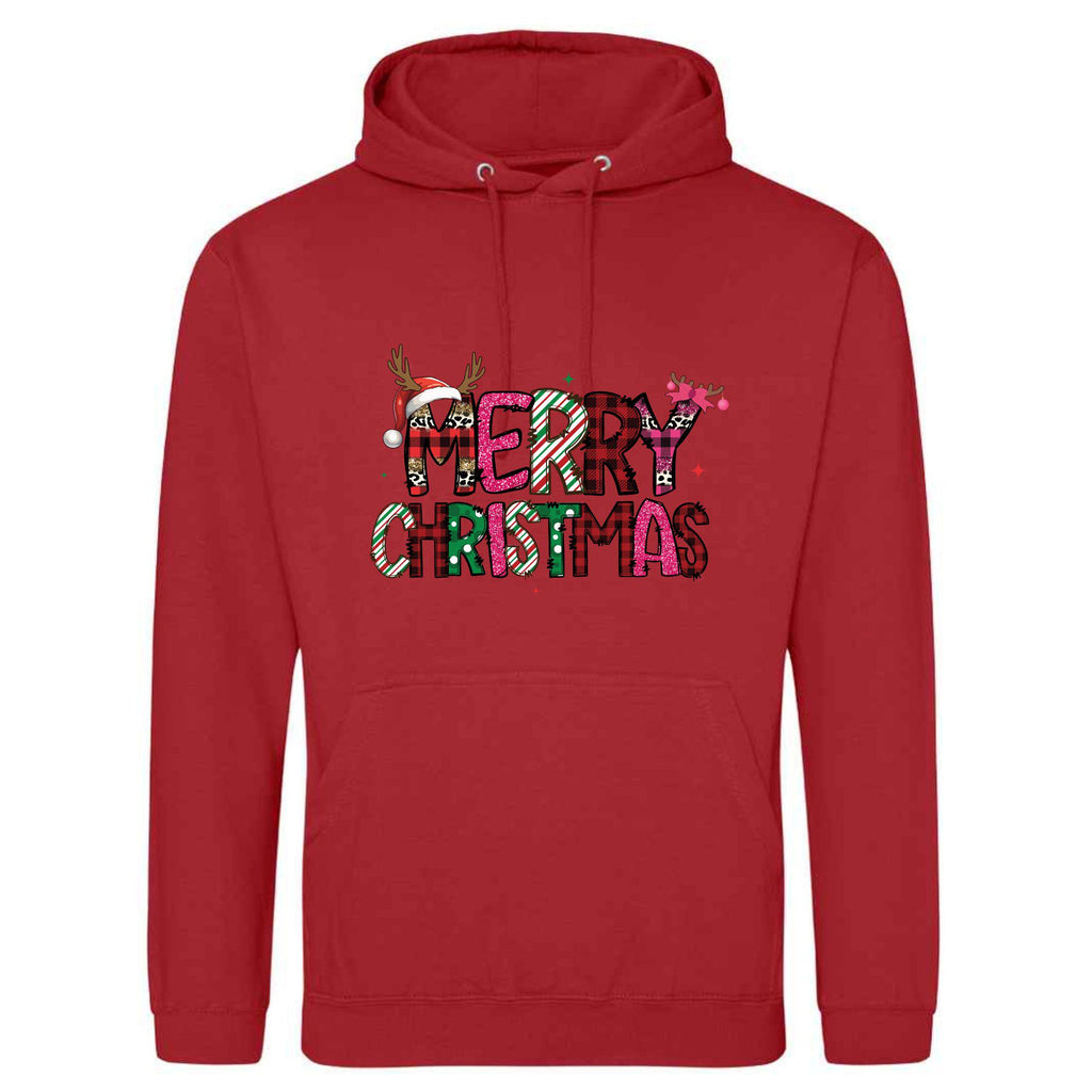 Festive Christmas Unisex Hoodie: Merry Christmas Print