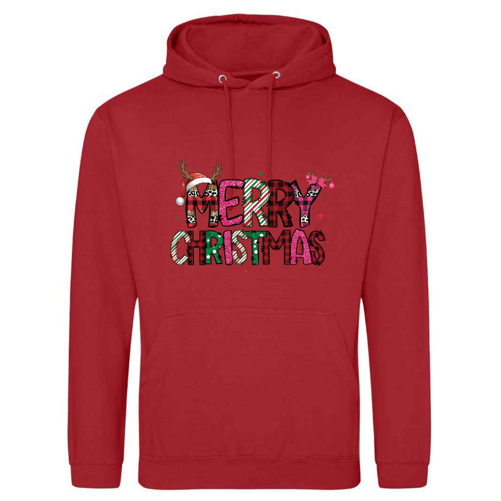 Festive Christmas Unisex Hoodie: Merry Christmas Print