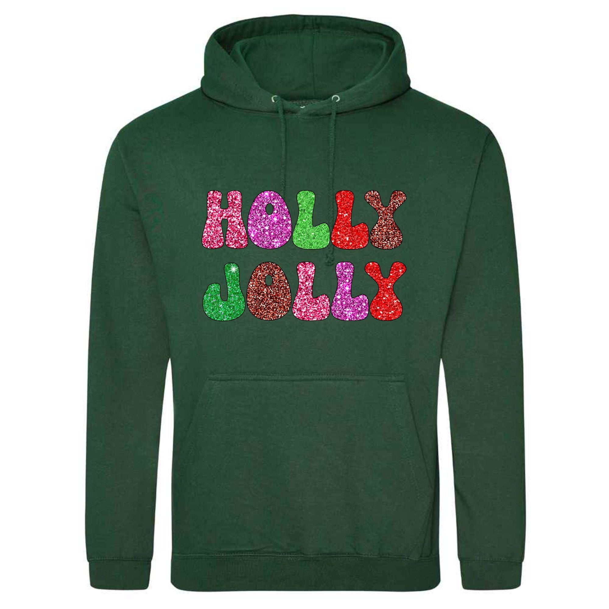 Holly Jolly Christmas Hoodie: Unisex Festive Pullover