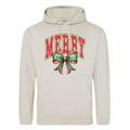 Merry Bow Christmas Hoodie: Unisex Festive Holiday Sweatshirt