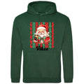 Festive Christmas Vibes Hoodie: Printed Santa Adult Top