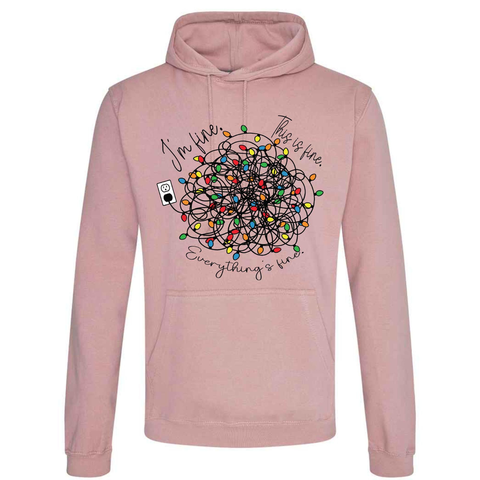 Tangled Christmas Lights Hoodie: Unisex Festive Sweatshirt