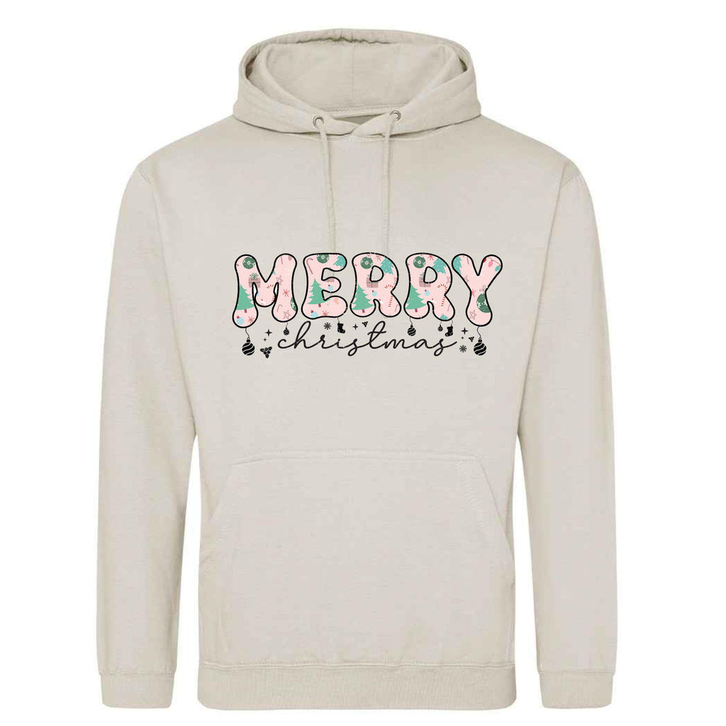 Unisex Merry Christmas Hoodie: Festive Adult Top