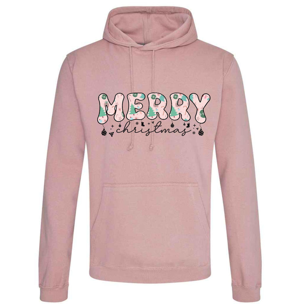 Unisex Merry Christmas Hoodie: Festive Adult Top