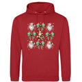 Bow and Santa Christmas Hoodie - Unisex Festive Top