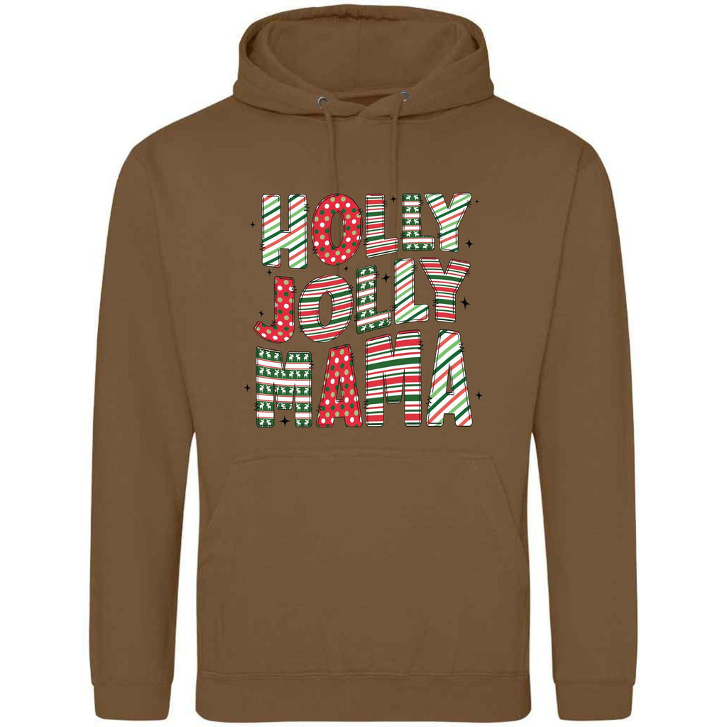 Holly Jolly Mama Christmas Hoodie: Unisex Festive Sweatshirt