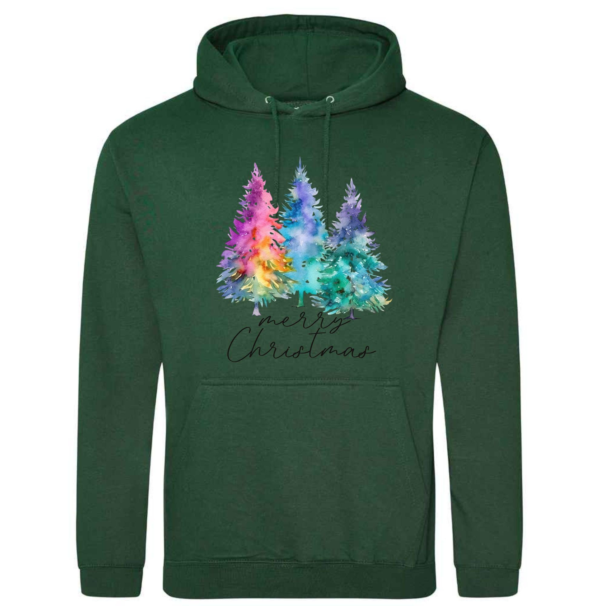 Merry Christmas Tree Hoodie: Unisex Festive Pullover