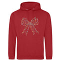 Christmas Light Bow Hoodie: Unisex Festive Pullover